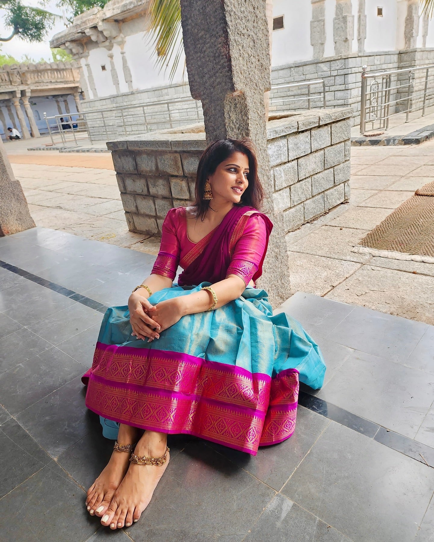 South-Style Kanchipuram Silk Lehenga with Zari Weaving – Elegant New Collection