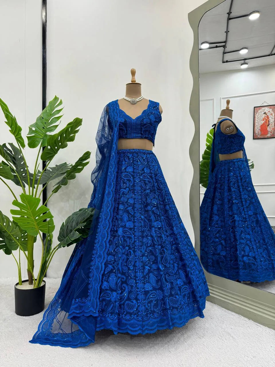 Stunning Elegance: Deepika Vol 22 Blue Designer Lehenga Choli