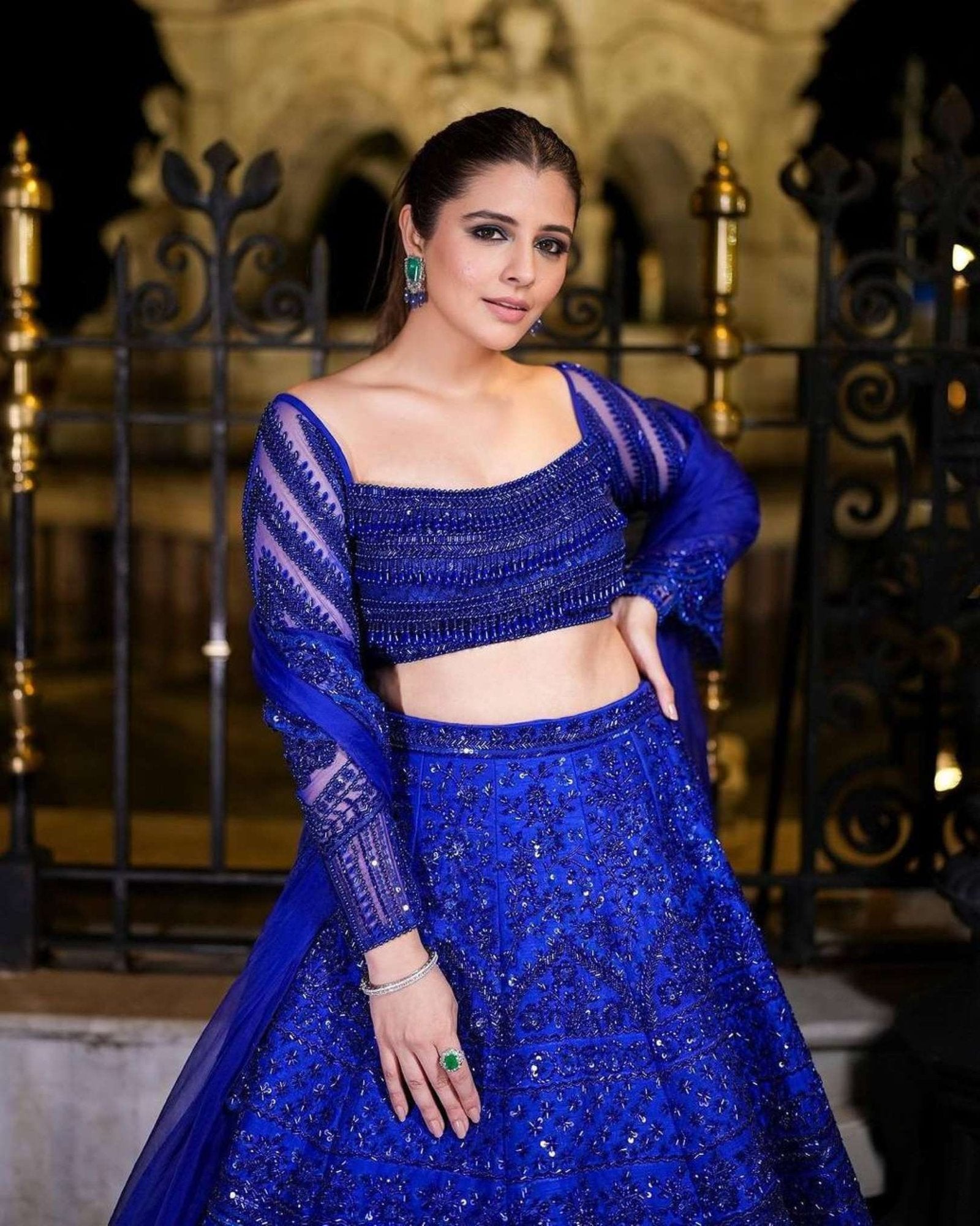 Bollywood Extravaganza: Butterfly Net Lehenga with Zari and Sequence Embellishments – Just Stunning!