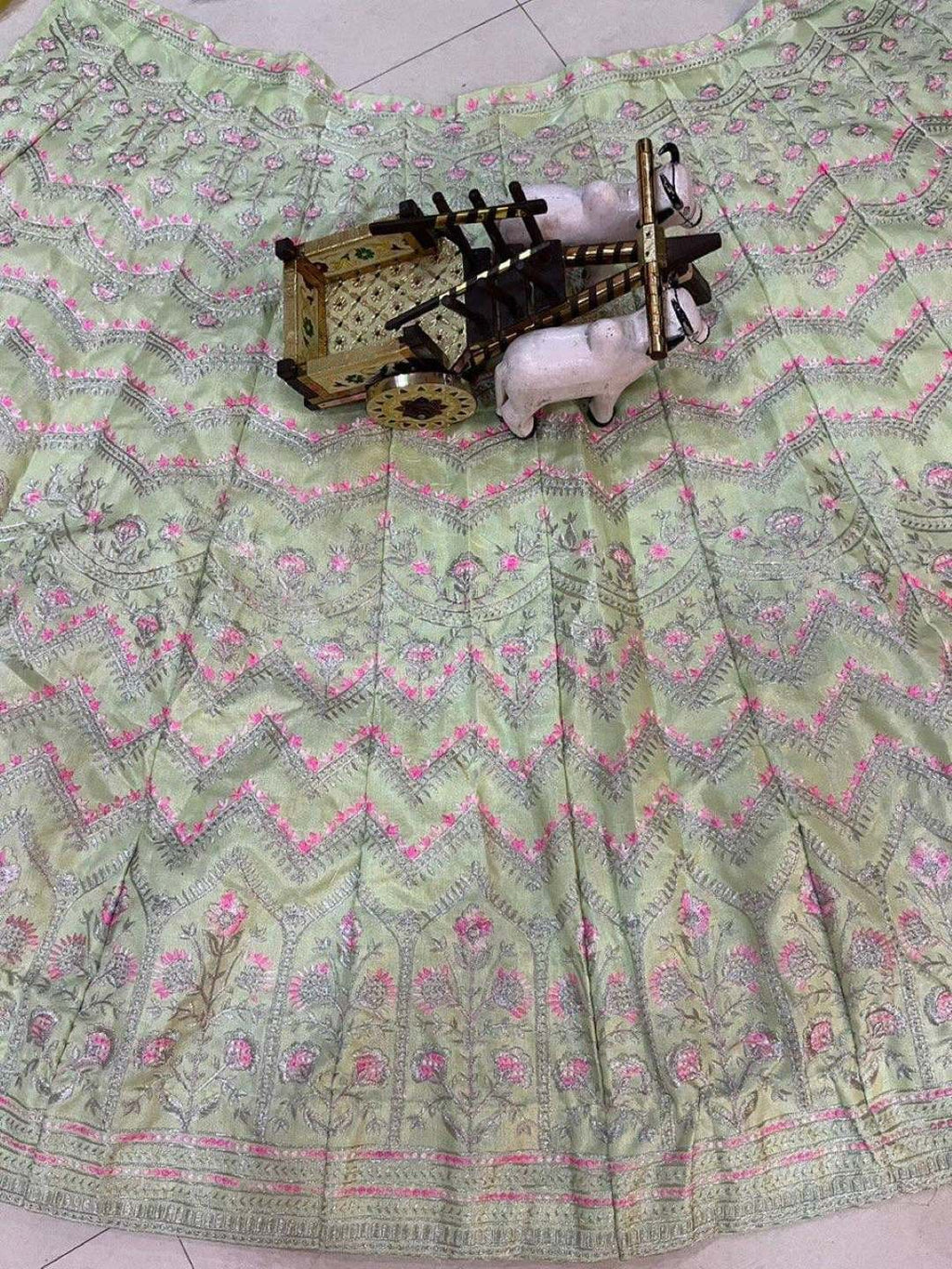 Timeless Elegance: Satin Silk Lehenga Choli with Heavy Embroidery