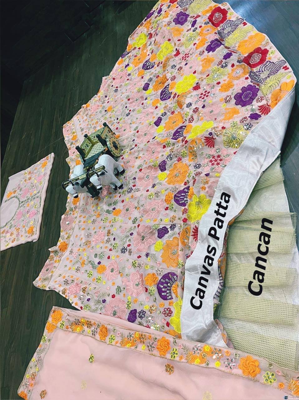 Timeless Elegance:  Georgette Pink Lehenga Choli with Heavy Embroidery